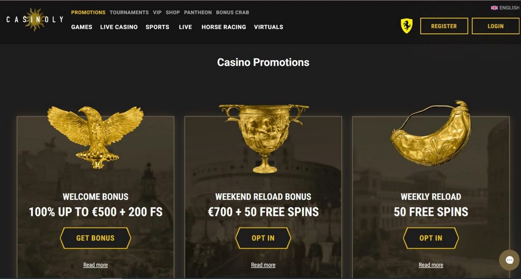 Casinoly 500 euros + 200 tours gratuits