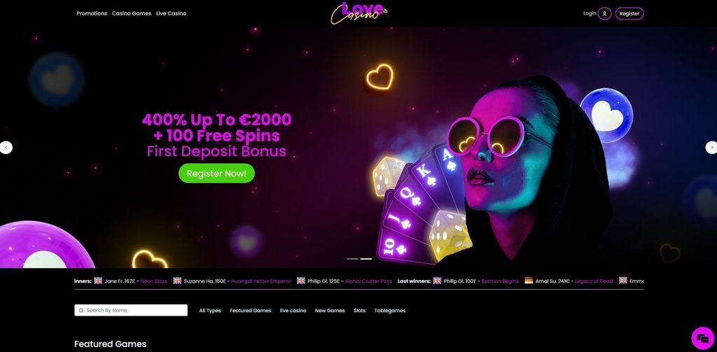 Love Casino: Visit and Get 125 Free Rotates