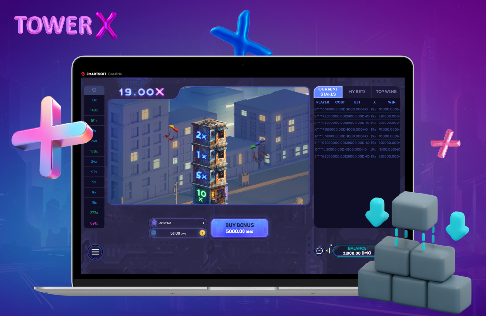 Tower X slot from Smartsoft Video gaming Gameplay